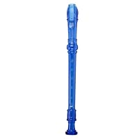 GEAMUS Soprano Descant Recorder 8-Hole With Colorful Cleaning Rod + Case Bag Music Instrument (Blue)