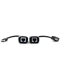 Monoprice   6042 USB Extender over CAT5e o Cat6 Conexión de hasta 150 ft. WLM, Negro