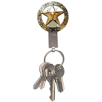 pocket holder key texas badge longhorn concho star
