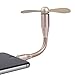 Portable Fan for iphone, Metal Shell Material Cooler Rotating Fan for iphone 5/5S /iphone 6/6S/6S Plus / iphone 7/7 Plus (Gold)