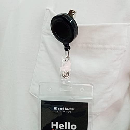 JBKHDTB 5 Pack Retractable ID Badge Holder Reels with Swivel Alligator