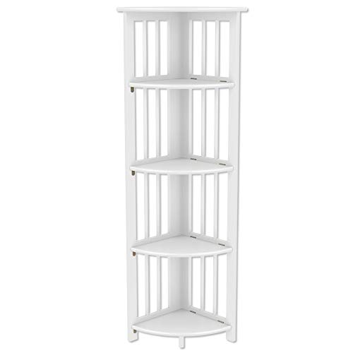 STONYEDGE Folding Corner Shelf Easy Assembly 51”x12.5”x12.5” 5 Tiers