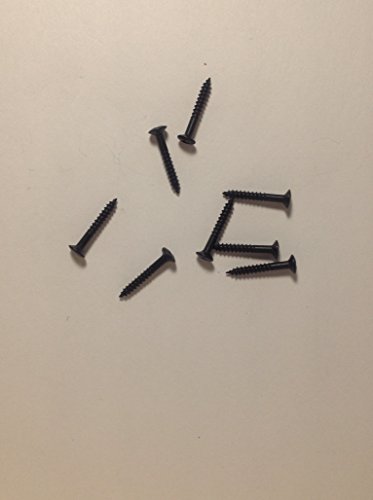 8 pack 2mm x 18mm Black Oval Head Humbucker Pickup Ring Mounting Screws