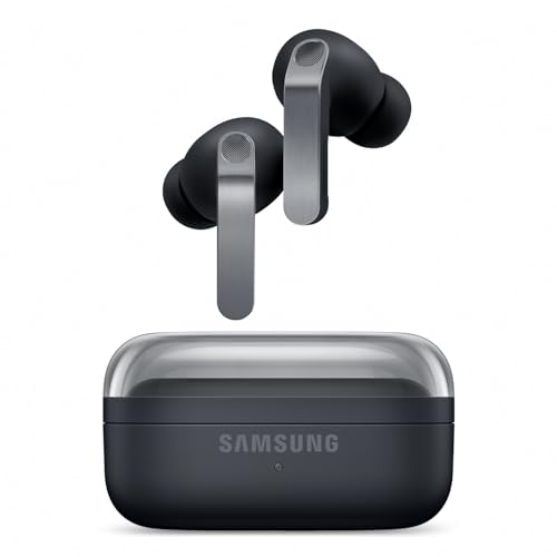 Samsung Galaxy Buds4 Pro, Kabellose Hi-Fi Bluetooth-Kopfhörer, 2-Wege-Lautsprecher, Geräuschunterdrückung per Adaptive Noise Cancelling, In-Ear-Ohrhörer, 360 Audio, AI Agent mit Sprachsteuerung, Black