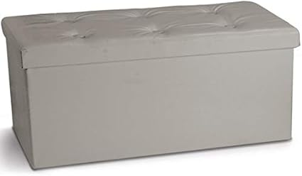 Probache Banc Coffre Rangement Pvc Taupe 76x38x38 Cm Pliable Amazon Fr Bricolage