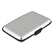 Waterproof Business Id Credit Card Wallet Holder Aluminum Metal Case Box (Silver)