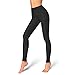 Occffy High Waist Out Pocket Yoga Pants for Women Tummy Control Workout Clothes Ladies Leggings (Black, L)