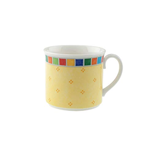 Villeroy & Boch 1013601240 Twist Alea Limone Breakfast Cup, 10 oz, White/Yellow