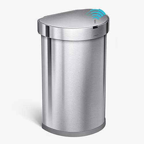Photo 1 of simplehuman 45 Liter Semi-Round Automatic Sensor Trash Can