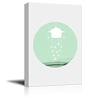 Canvas Wall Art Circular Pattern Landscape Canvas Prints Home Artwork Decoration for Living Room,Bedroom - 12x18 inches