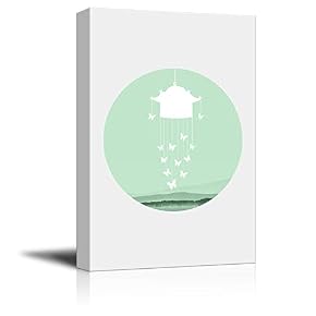 Circular Pattern Landscape Home Artwork for Living Room Bedroom