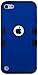 Asmyna IPTCH5HPCTUFFSO005NP TUFF Hybrid Phone Protector Cover for iPod Touch 5 (Titanium Dark Blue/Black)