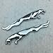 HERCHR Car Sticker, 2x 3D Metal Decal Emblem Badge Sticker for Jaguar XJS XJ6 XKE XK8 XF, Silver