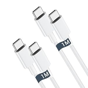 USB Type C 充電 ケーブルPD 150W 超高急速充電 タイプc ケーブル(01white,1m1m)