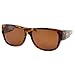 Wise Eyewear Women Polarized Fit Over Sunglasses - Less Bulky, Ladies Size (Tortoise Brown)