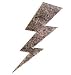 Perforated Silver Lightning Bolt Tanning Stickers, Roll of 1000