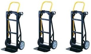 Harper Trucks Lightweight 400 lb Capacity Glass Filled Nylon Plastic Convertible Hand Truck and Dolly (3-(Pack))