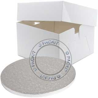 10" Inch Round Cake Drum Board & Box Wedding Birthdays