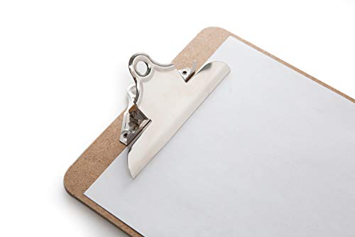 Clipboard (Pack of 10) Letter Size Clipboards 9'' x 12.5'' Standard Clip Hardboard | for Classroom & Office use - Thumbnail 4