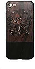 NIMO iPhone 7 Case,SKULL Non Slip Soft Wood Slim Bumper, Scratch Resistant Grip Ultra Light for Apple iPhone 7