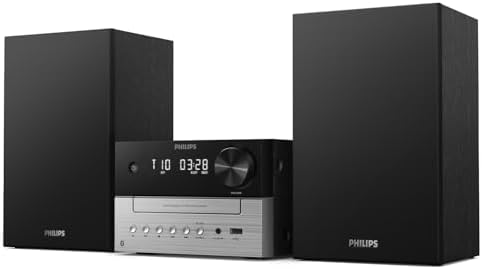 TAM3205M2 HiFi Microchaîne, Bluetooth, Lecteur CD, USB, Radio FM Auracast, 85% matières recyclées après consommation