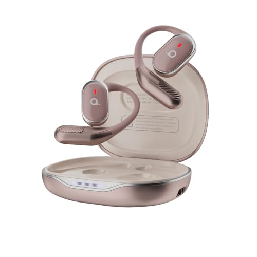 Fone De Ouvido Bluetooth Esportes, Basike T6, IPX5/OWS Fone de Ouvido Estéreo Hi-Fi, Suporta Chamadas de Voz, 60 Horas em Standby Para Corrida e Exercícios ao Ar Livre (Ouro Posa)