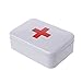 Onpiece Home Tin Box Case Lid Container for Survival Gear Kits First Aid Pill Box (White)