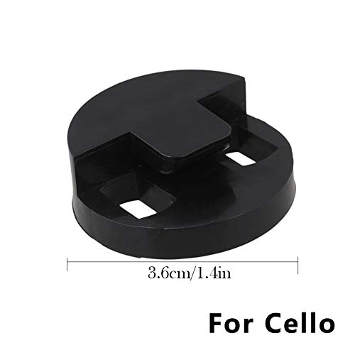 XuBa Round Rubber Two Holes Double Bass Cello Violoncello Mute Silencer for 4/4 or 3/4 Cello Violoncello Black Cello