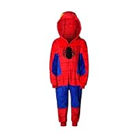 Matt Viggo Kids Flannel Onesie Costume Cartoon Animals Pajamas Dressing Halloween Cosplay, Spider Man 6X - 7