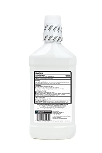 AMAZON BASICS WHITENING ANTICAVITY MOUTHWASH, FRESH MINT FLAVOR, WHITENS TEETH, PREVENTS CAVITIES, 16 FLUID OUNCES, 1-PACK (PREVIOUSLY SOLIMO)