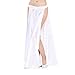 Dance Fairy Belly Dance Satin Long Opening Skirt(no Belt),White