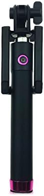 Bluetooth Selfie Stick,Extendable Monopod with Built-in Bluetooth Remote Shutter for iPhone 6s Plus,Android &amp; iOS Smartphones (Pink)