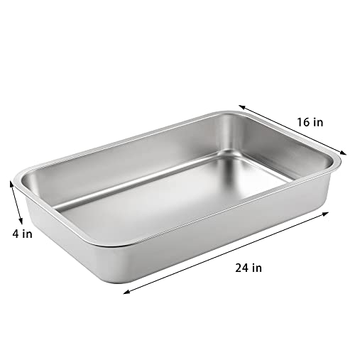 Yangbaga Stainless Steel Litter Box for Cat and Rabbit,Odor Control