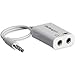 StarTech.com 4 Position Microphone and Headphone Splitter – 3.5 mm – 4 Pin / 4 Pole – Mic and Audio Combo Splitter Cable (MUYHSMFFADW), White