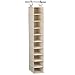 Household Essentials Hanging Shoe Organizer, 10 Wide Cubbies with Cedarline Pockets, Heavy-Duty Cotton Canvas, Removable and Industrial Hooks, Natural