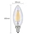 LUMINOSUM LED Filament Bulb for Chandelier, Dimmable 4W (40W Equivalent), Vintage Edison Bulb, Bullet top, E12 Base, Soft White 2700K, 5-Pack
