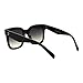 Womens Oversized Fashion Sunglasses Big Flat Square Frame UV 400 (black, smoke)