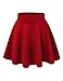 MBJ WB669 Womens Basic Versatile Strechy Flare Skater Skirt M RED