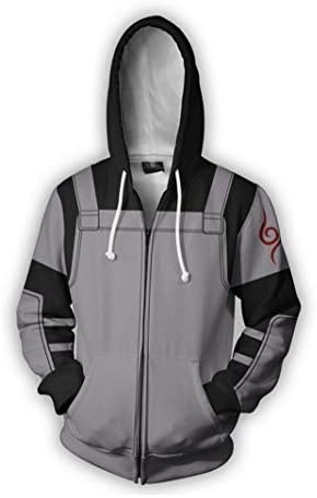 KCKSHOP Naruto 6th Sixth Hokage Hatake Kakashi Hoodies Pullover Sweatshirt Costume Bomber Jacket