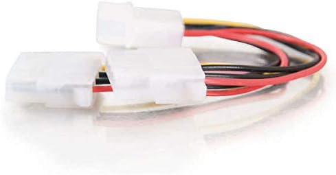 C2G 15CM 5.25 LP4 Male Molex to 2 x LP4 Female Molex Cable Splitter/Extender, Molex Y-Cable 1 Foot - Image 4