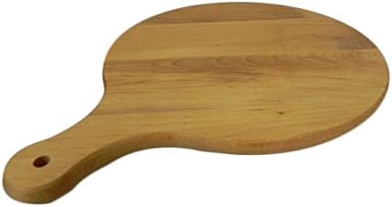 Round Pizza Board with Handle Circular Wooden Plate Chopping Board Cutting Serving Pizza solid wood - 40 cm - 16 inches