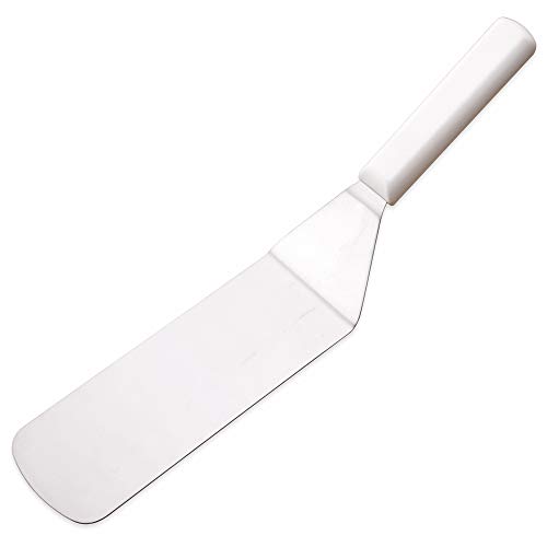 LU2000 Kitchen and Cook Metal Spatula, Heavy Duty 15 Inches Long Spade Cooking for BBQ Kitchen Baking Scraper Barbecue Help Spatula Stainless Pizza Big Size Cake Shovel - White