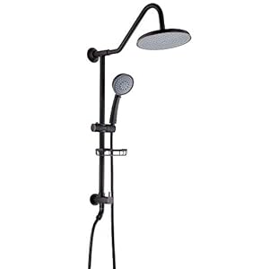 HAOXIN Shower Systems with Rain Shower and Adjustable Handheld Shower,Bathroom Retrofit Shower Set Fixtures,Oil Rubbed Bronze,J450-ORB