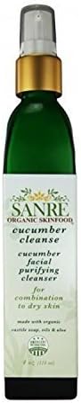 SanRe Organic Skinfood - Cucumber Cleanse - USDA Made with Organic Facial Purifying Cleanser For Dry to Combination Skin by SanRe Organic Skinfood