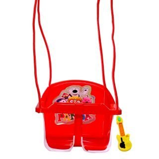 BrijBazaar Panda Eco Musical Swing - with Multiple Age Settings - Red