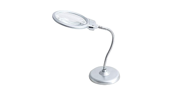 Amazon.com: Lupa de luz LED 10X 20X para escritorio con 2 luces LED, lupa  de escritorio iluminada, lupa de lectura : Arte y Manualidades