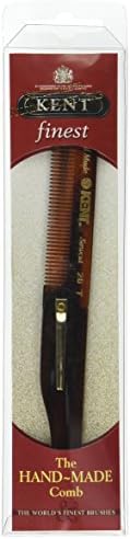 Kent Handmade 85mm Fine Toothed Folding Pocket Hair Comb Cellulose Acetate view 2