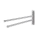 KES 13.8 Inch Bathroom Swing Arm Towel Bars 2-Arm Wall Mount Swing Out Towel Shelf, Brushed SUS304 Stainless Steel, A2102S2-2