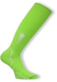 Eurosocks Patented Recovery Graduated Compression Sock, Lime, Large