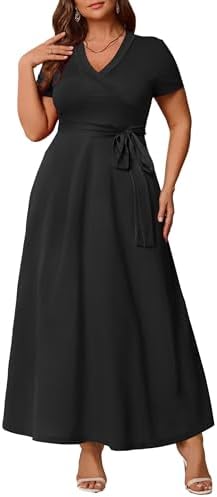 kiyonna vienna maxi dress Kiyonna Women's Plus Size Vienna Kimono Sleeve Long Maxi Dress